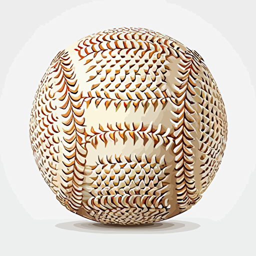 baseball ball, cartoonish, vector, white background