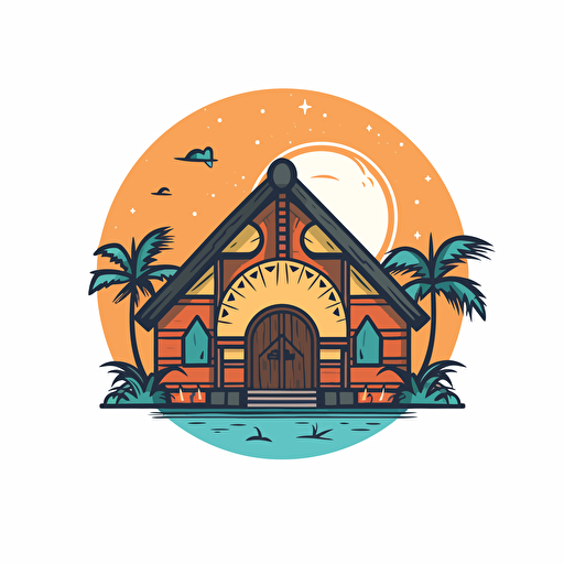 flat vector logo for a short term rental holiday business called Marae