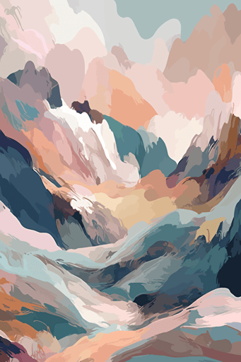Vantawhite color palette, abstract expressionist art of a stunning vector art landscape in minimalist pastel tones, avarice explained,