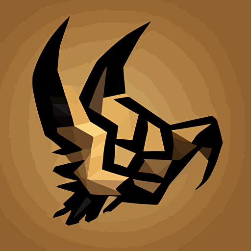 2 dimensional vector low poly eagle icon black background cgsociety artstation