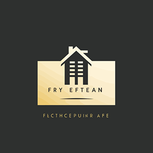 create a logo for a premium real estate company using F and E letters only , minimal, modern, simple, clean, vector