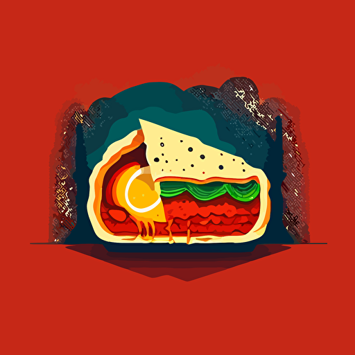 minimalistic flat vector illustration chimichangas