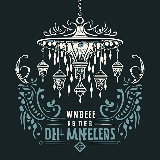 chandeliers better than coffee, wisdom, logo, vectorized.