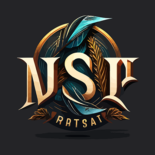 Logo with three letters must be a vector image