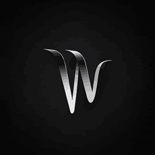 a lettermark of the letter W, Logo, Serif Font, Vector, Simple