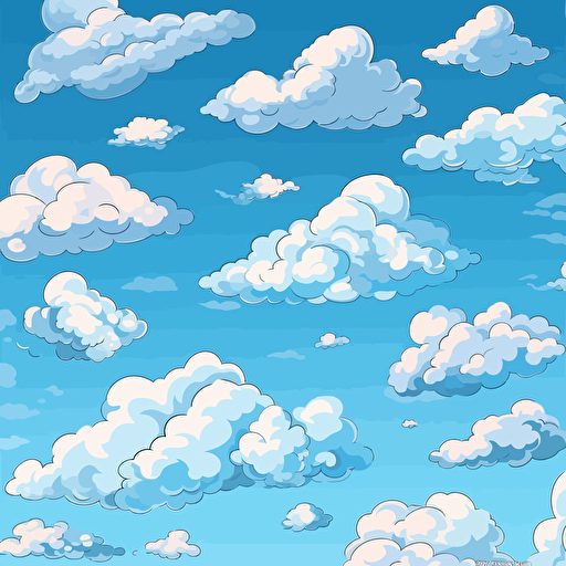 sky small clouds vector