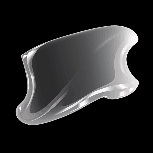 sticker, modern, clean, slick, piece of gum, contour, vector, black background