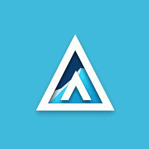 simple logo design of letter "AA", flat 2d vector, baby blue and white