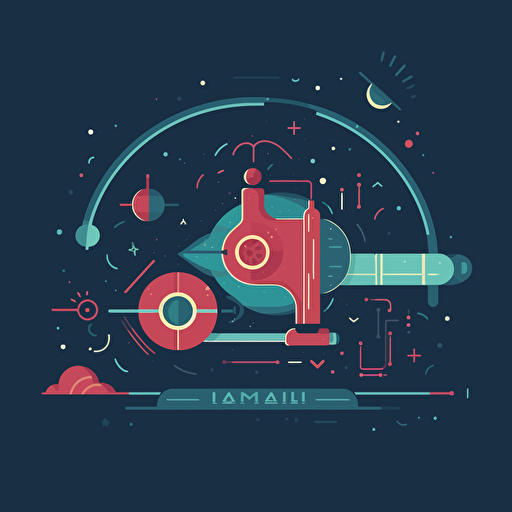 flat vector illustration of lunula laser