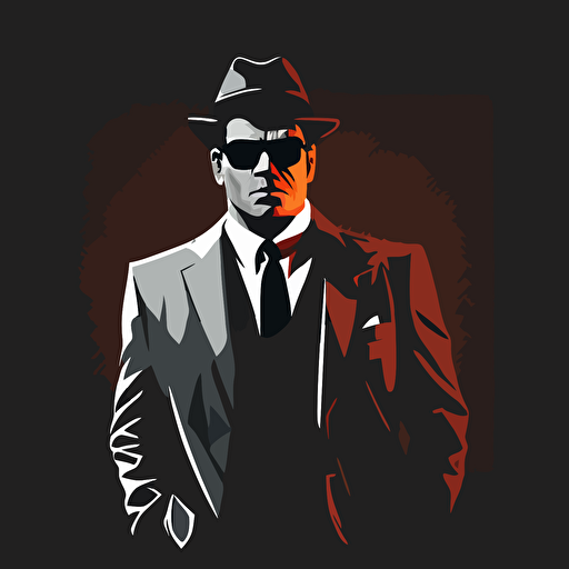mafia guy, vector style, icon