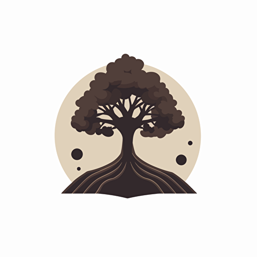 a vector logo for a company that sells coal products and fertilizers named ecocoal