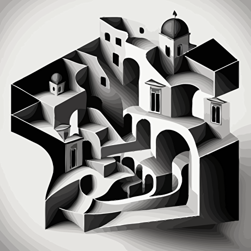 vector illustration of an escher design