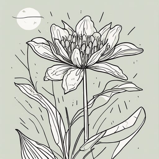 Morning dew on a blooming flower.