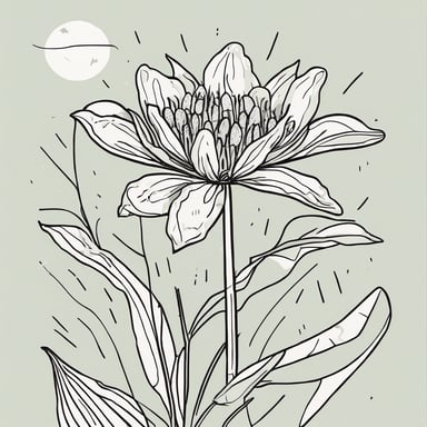 Morning dew on a blooming flower.