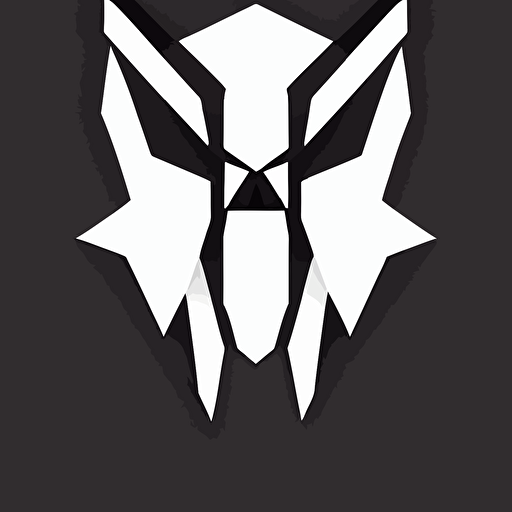 2 dimensional vector low poly white eagle icon black background cgsociety artstation