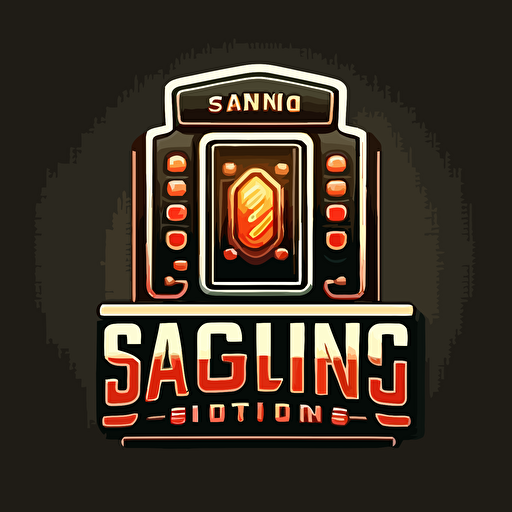 iGaming slots developring studio simple vector logo