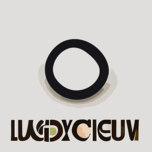 luxury simple logo, HIDDEN CIRCLE, vector image