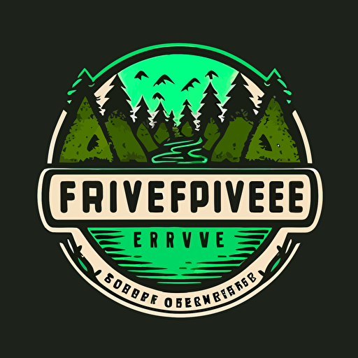 a logo for an event that's focused on letting people explore a forested area. The logo makes them feel proud of this area being near where they live. The event promotes using the area for exercising. It's a simple vector logo. The event is called 'Expeditie Groeves'. Only use 4 different colours. One them has to be green.