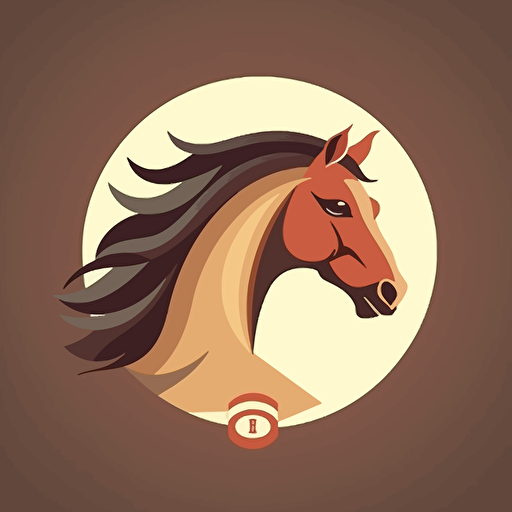 vector flat horse logo