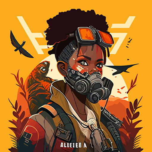 vector illustration, mozambique of apex legends