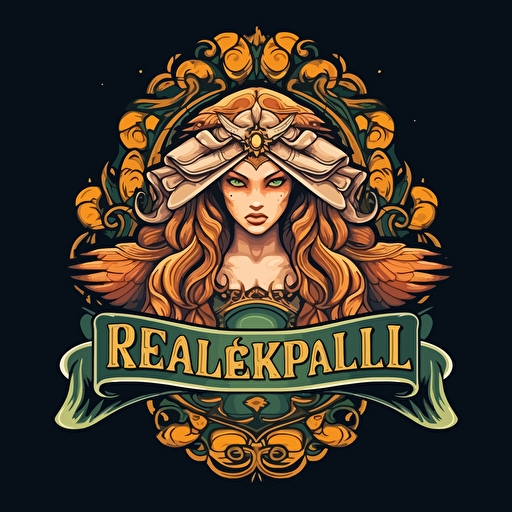 vector logo for company specialized in clothes. Its name is Raphael melika