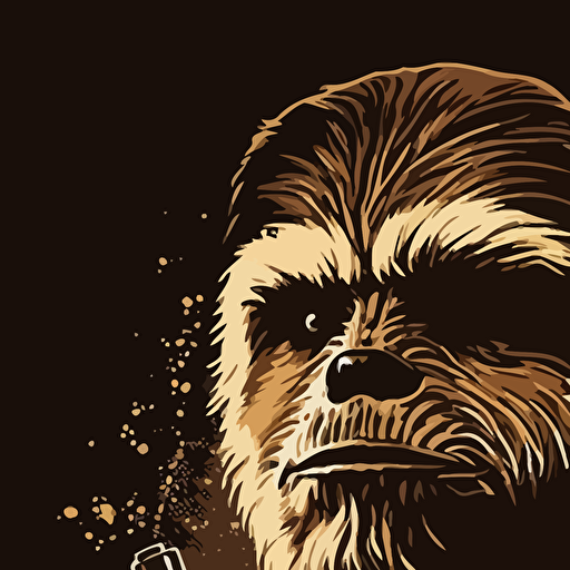 chewbacca and han solo, vector art