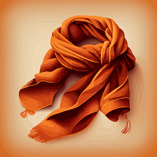 vector illustration of a scarf