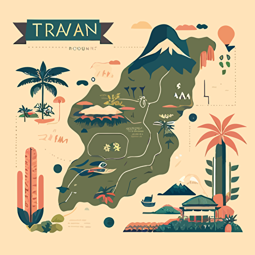 flat vector art, map of taiwan