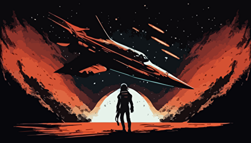 Traveling through starfield, outer space, vector illustration