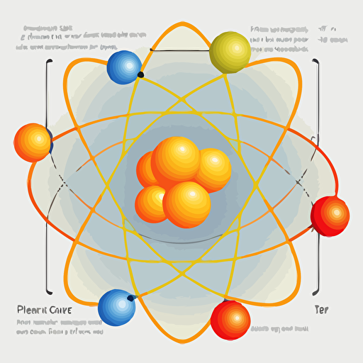 2d flat diagram vector of an atom