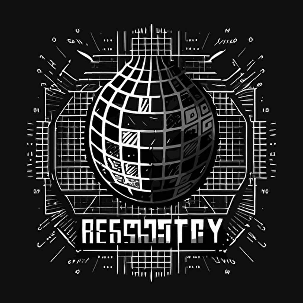 vector logo art cyber security simple Reductionism, grid based design