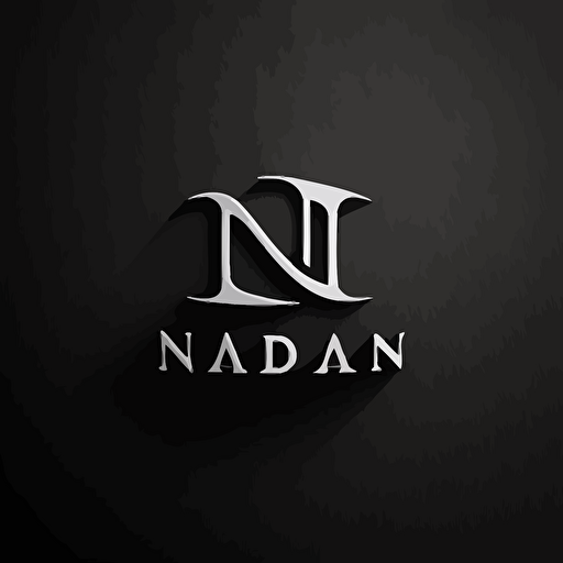 Nadlan Group Lettermark Logo, simple, black and white, vector emblem, basic, low detail, smooth
