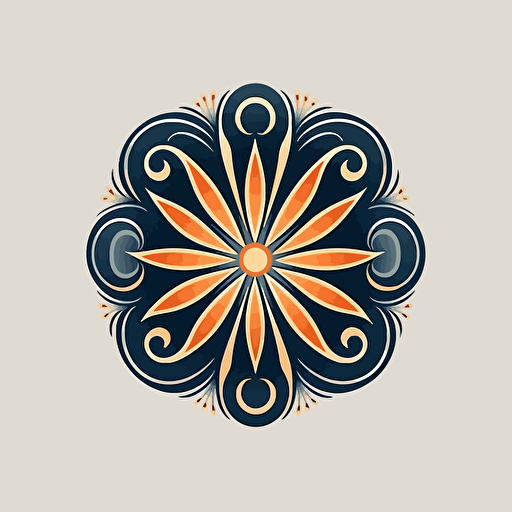 logo design, using traditional Maori tamoko patterns, sea urchin as the main feature, coloured vector image