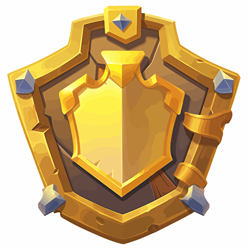 a illustrated gold border, vectorized, clash royale style,
