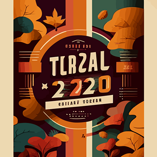 retro poster design, global event, fall colors, september 2023, vector styled