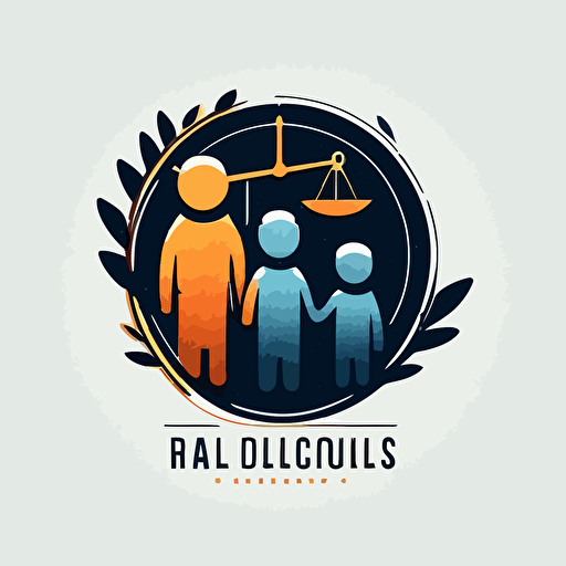 minimalistic vector logo law children rights