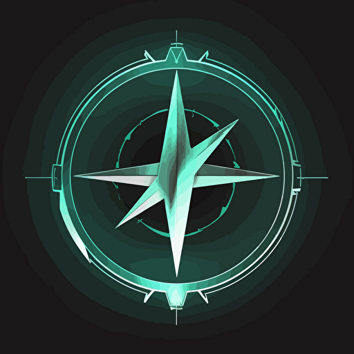 cyber north, north arrow, internet, image only, vector brand idientification symbol
