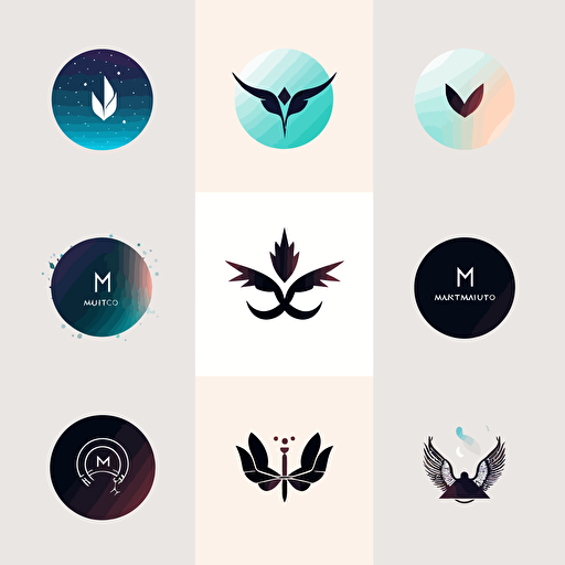 minimalistic logo, simple shapes, digital magic, magic effects, vector,