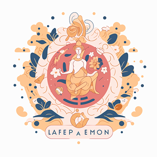 karma law of creation, life does not happen by itself we need to make it happen, vector icon,