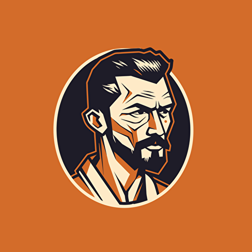 Man, Face, Sideways, Pop Art, Serious, Comic vector illustration style, flat design, minimalist logo, minimalist icon, flat icon, adobe illustrator, Simple