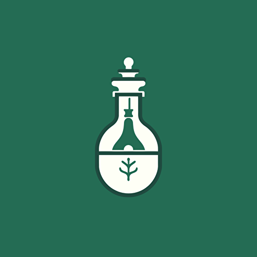 vector pharmacy logo, minimalist green and white logo, simple