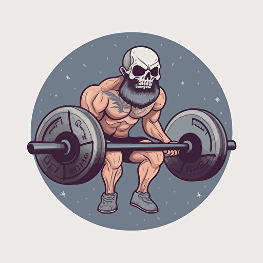 lifting weights , vector art, sticker, no background,clip art ,Cel Shading, VFX, SFX, ,Ultra-HD,