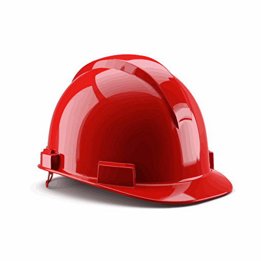 red hardhat vector on a simple white background.