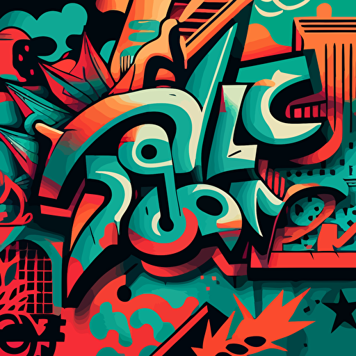 graffiti pattern, vector, chicago