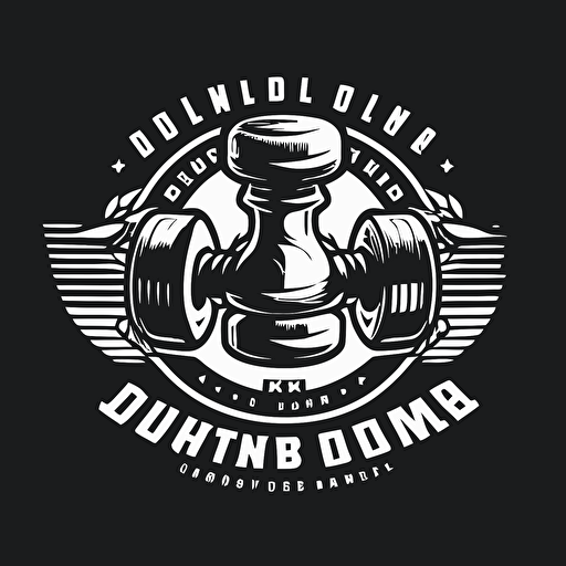 Dumbell gym logo, Vector logo