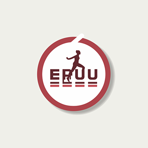 a simple vector logo for a running brand called “equip” in the style of Paul Rand, white background