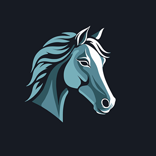 vector flat horse logo