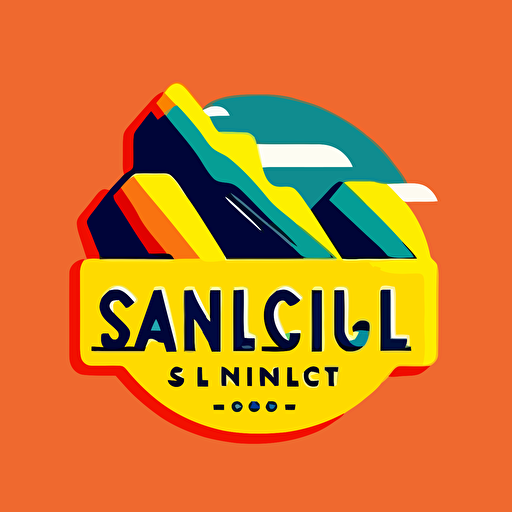 a simple vector logo for a brand call Sanguich Central in bright vibrant colours
