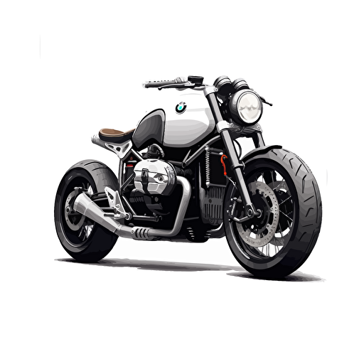 bmw RnineT Bobber Vector black and white