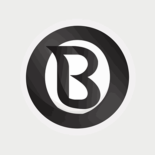 Modern Elegant iconic logo of 2 letter B's, Black vector, on a White background